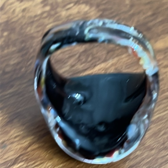 Murano glass ring size 9.5 made in Italy - Picture 5 of 6